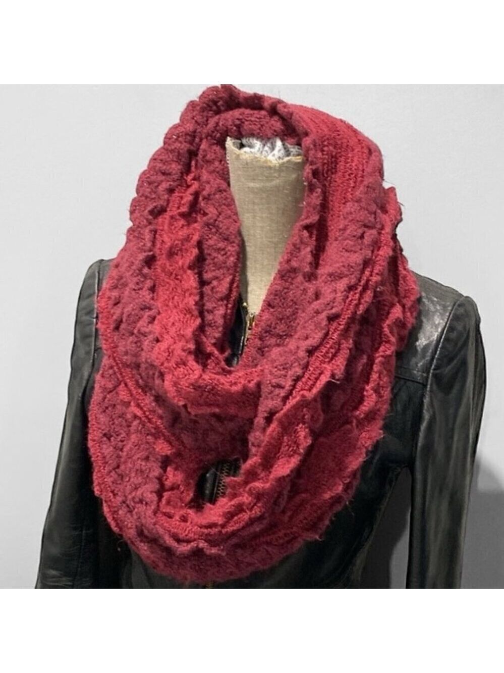 Charlie Paige burgundy Infiniti scarf 66x12